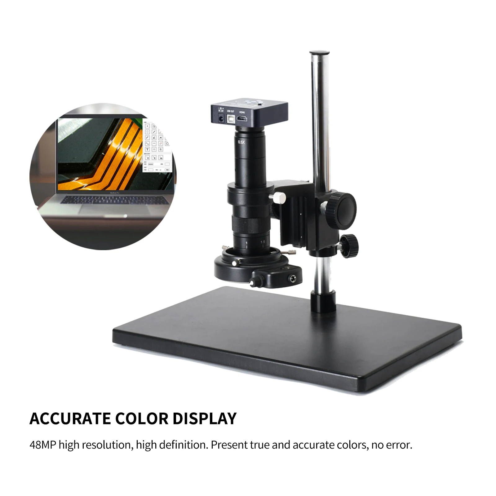 Скидка Цифровой микроскоп 1080P 48 МП HDMI электронная пайка 180X микроскоп камера USB светодиодная кольцесветильник профессиональные ремонтные комплект...