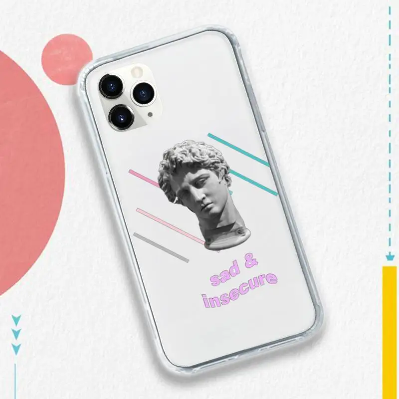 

David Michelangelo Medusa Statue Phone Case Transparent soft For iphone 5 5s 5c se 6 6s 7 8 11 12 plus mini x xs xr pro max