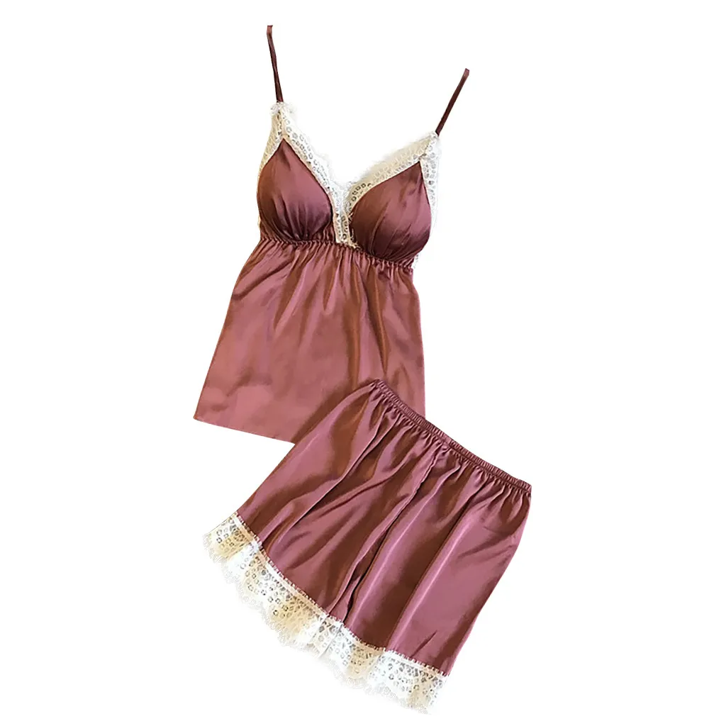 

pajamas set Women silk nightshirts for women Lingerie Nightwear peignoir Underwear nightgown Short Sleepwear camisola gecelik