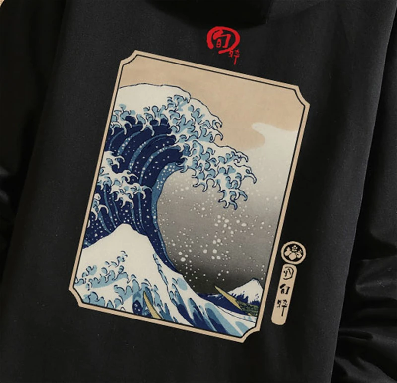 

RUELK 2021 New Men's 2021 Spring And Autumn New Fashion Trend Wave Print Hooded Jacket Fashion Hong Kong Style Cool Wild Jacket