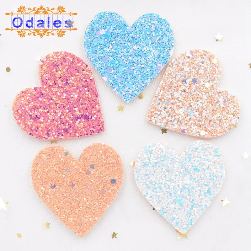 30 шт./лот фетровые пайетки Kawaii Любовь сердце свадебное украшение нашивки для