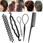 Набор женских аксессуаров для волос, инструменты для укладки волос, волшебный пончик, булочка, заколки, завязки, эластичные повязки для волос, инструменты для плетения волос