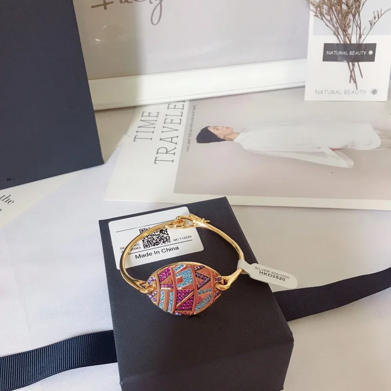 Модный шарм из стерлингового серебра копия 1:1 желтый серебряный Многоцветный