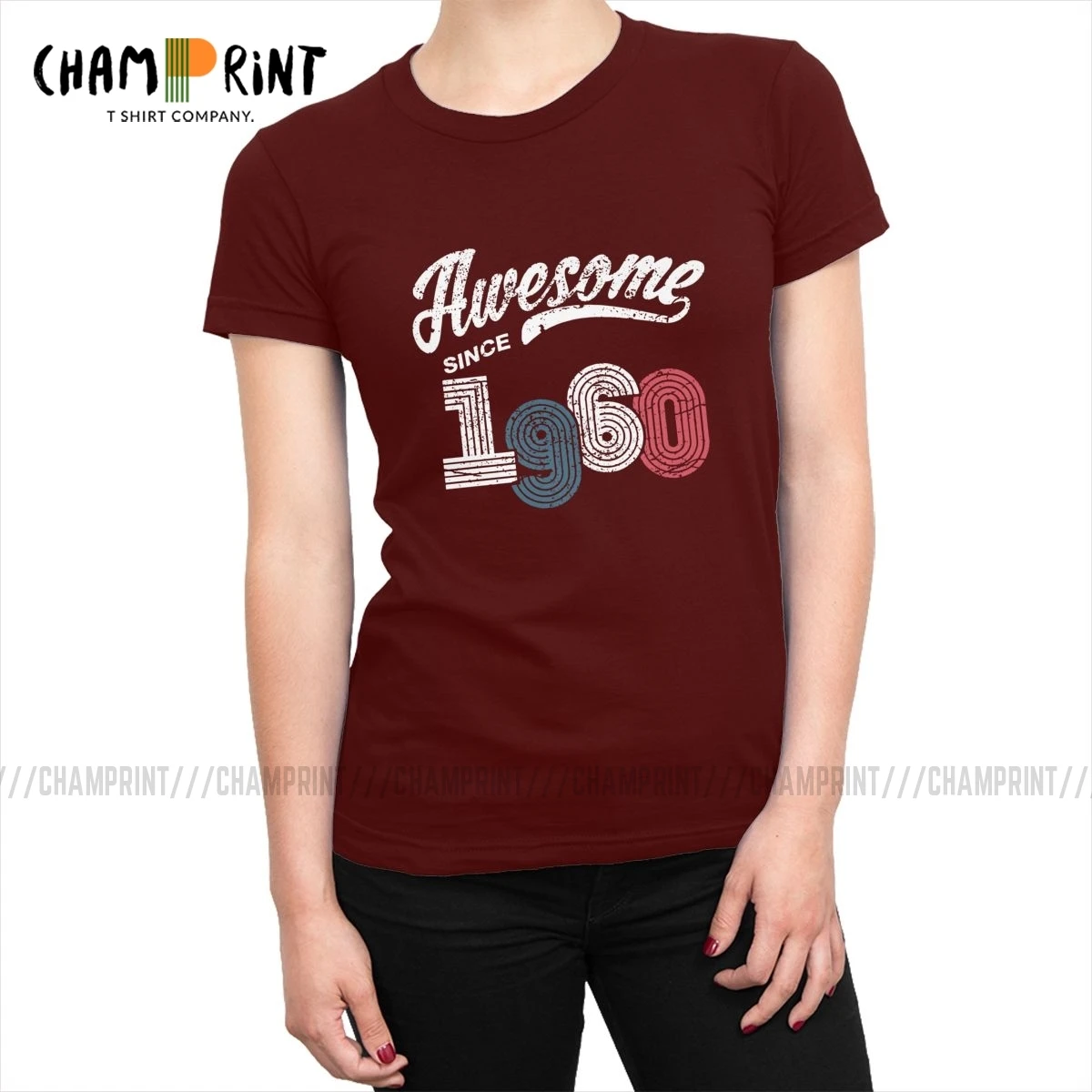 Потрясающая с 1960 года женская футболка винтажные подарки на день рождения 60 го