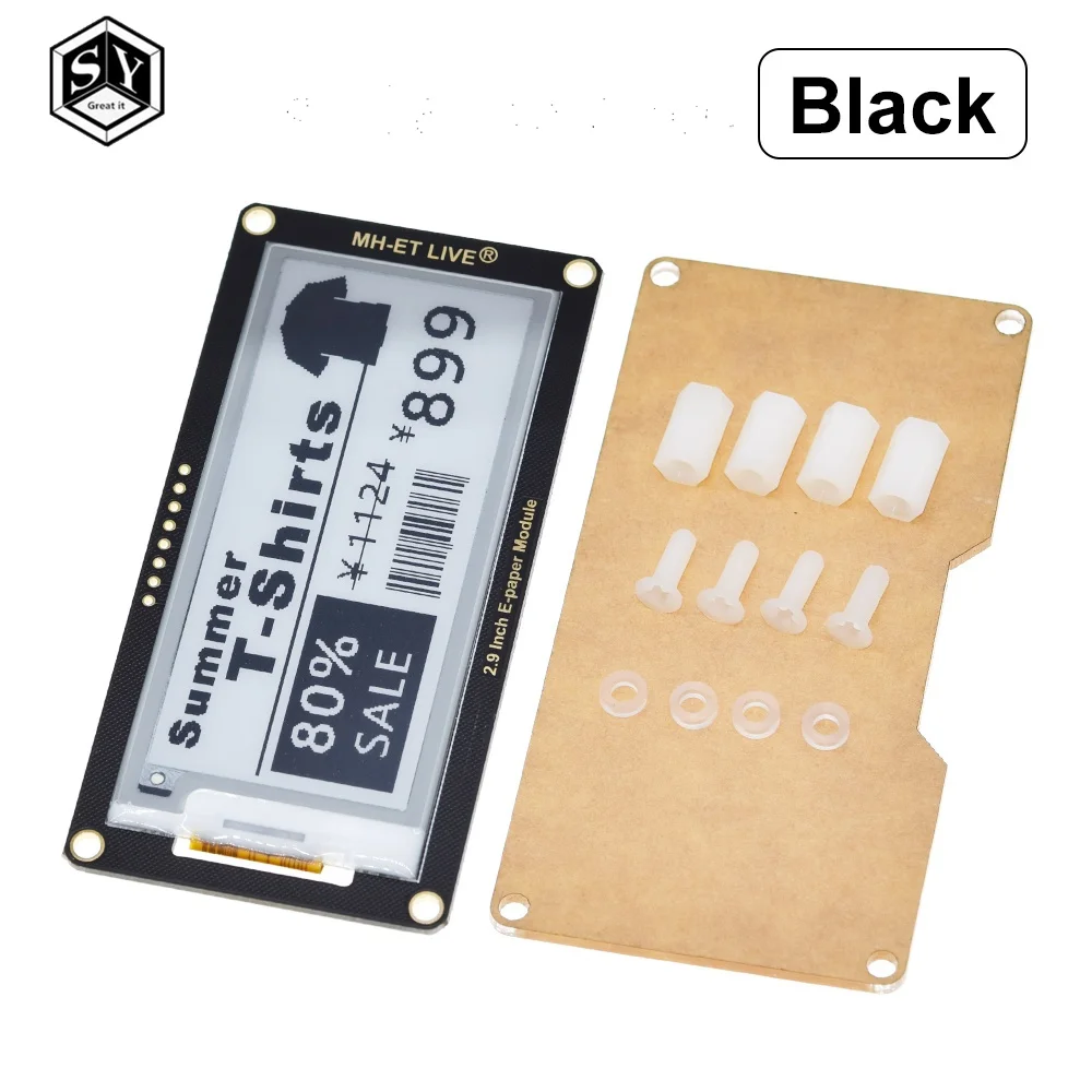 Модуль Epaper 2 9 дюйма E-Ink EInk экран дисплея SPI поддержка Arduino UNO STM32 Raspberry PI ESP32 - купить