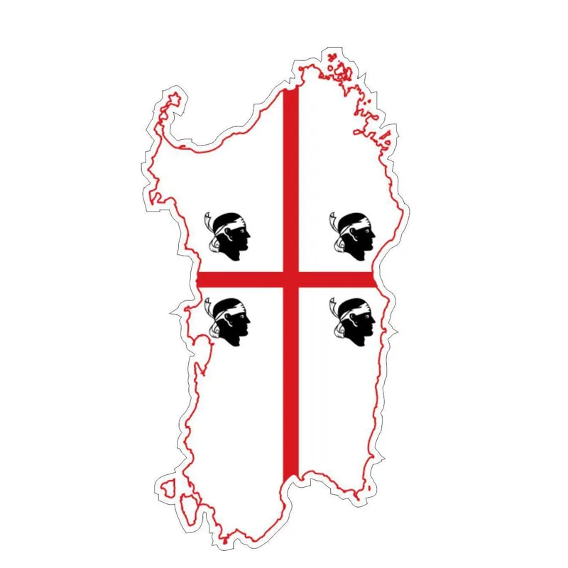 Лидер продаж флаг Сардинии JDM итальянский наклейка на внедорожник наклейки