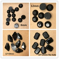 various shapes black acrylic drill hand sewing diamond wedding shoes diy jewelry accessories loose bead wedding dress dress