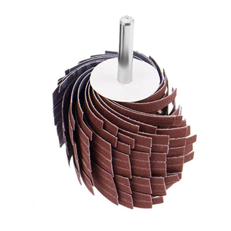 4Pcs 6Mm Shank Sandpaper Shutter Wheel 150/240/320/400 Grit Sanding Grinding Flap Cloth Polishing | Инструменты