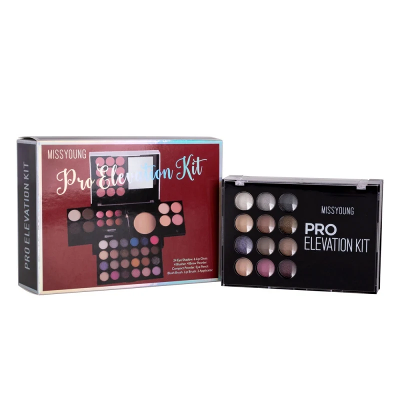 

Professional Makeup Palette Eyeshadow Powder Cake Blush Eyebrow Pencil Lipstick Combination Make Up Small Set