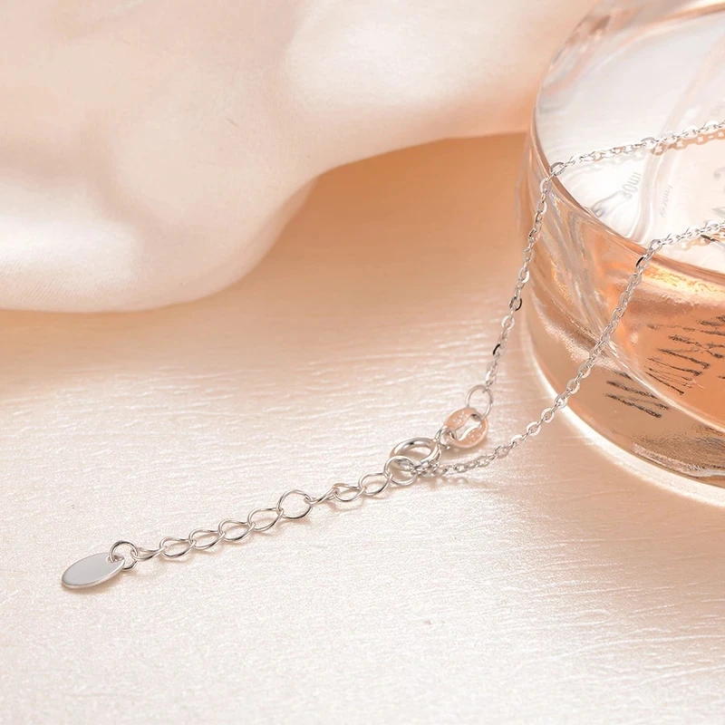 

gN Pearl Pendant 925 Sterling Silver Minimalist Necklaces Real 5-6mm White Round Natural Freshwater Pearls Choker Chain gNPearl