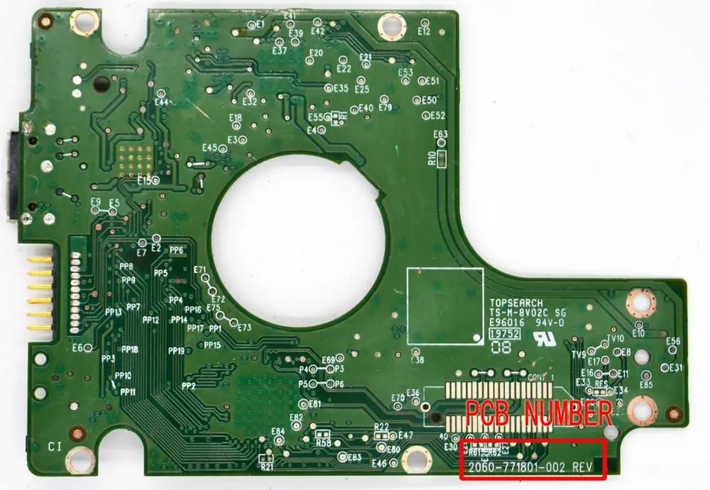 WD5000BMVW WD10JMVW HDD PCB/логическая плата/2060 771801 002 REV A 2060 P1 / 002|Промышленные компьютеры и
