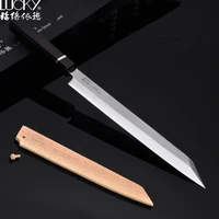 japanese sushi sashimi knife kitchen salmon fish filleting meat slicing knife german 1 4116 stainless steel wood handle 5g