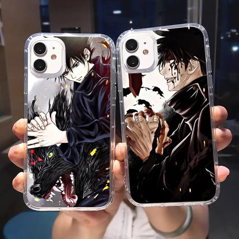 

Anime Cartoon Jujutsu Kaisen Phone Case Transparent for iPhone 6 7 8 11 12 s mini pro X XS XR MAX Plus cover funda shell