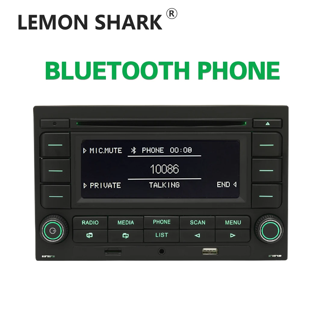 Зеленый светильник Bluetooth RCN210 CD плеер автомобильное радио USB MP3 AUX 31G 035 185 для VW Polo 9N