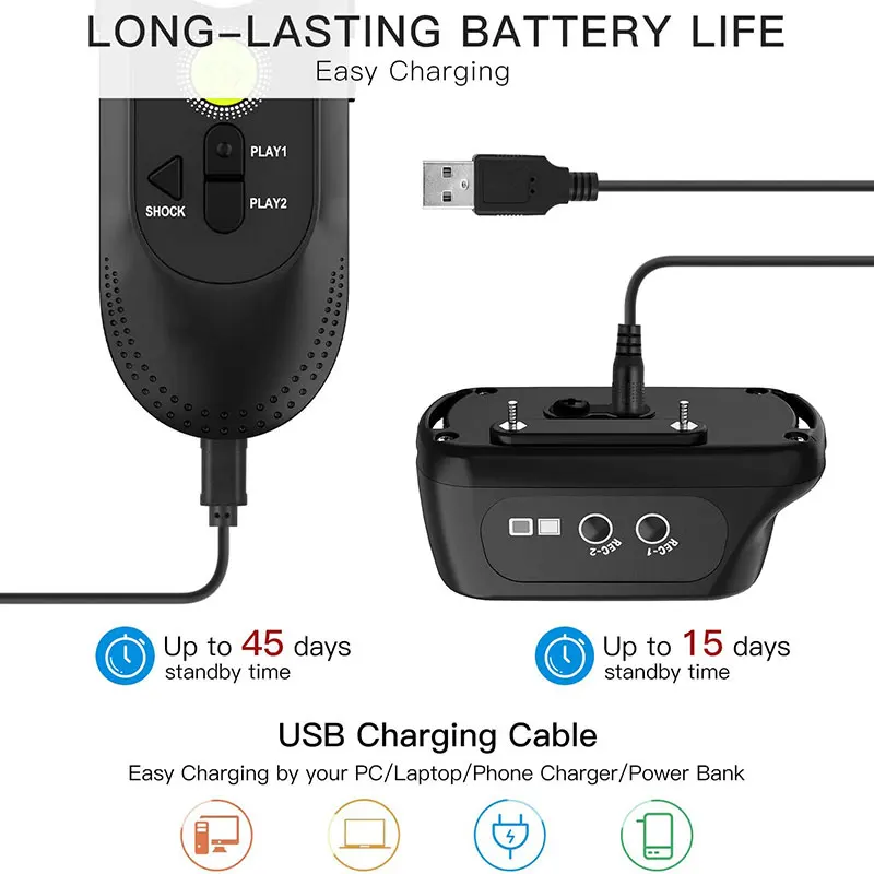 Ошейник для дрессировки собак водонепроницаемый электрический ошейник с