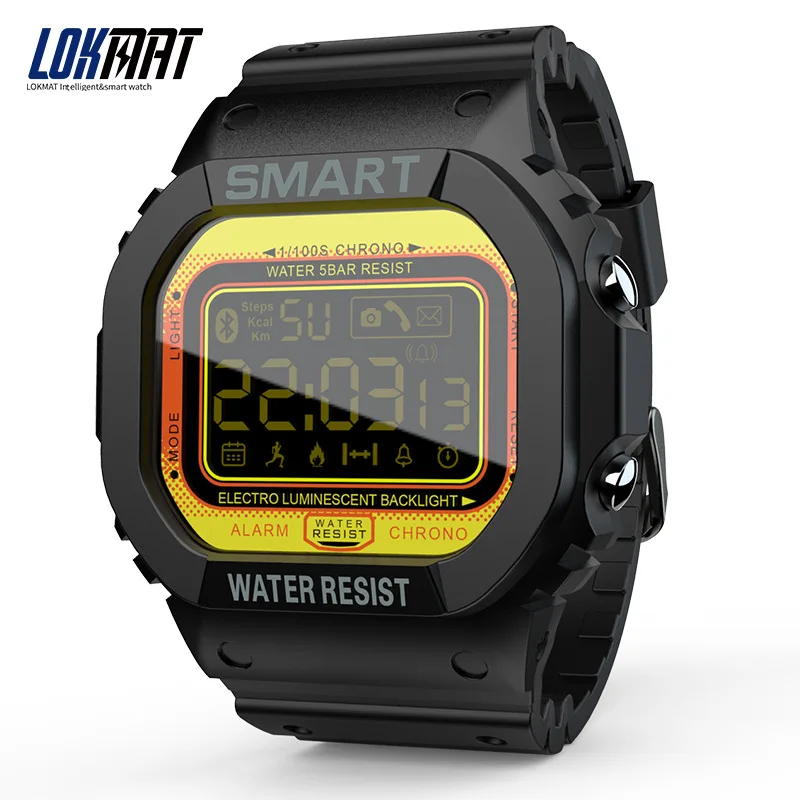 

LOKMAT Smartwatch Fitness Smart Watch IP68 Waterproof Digital Clock Sport Track Calorie Count For Android iOS Phone 2021 MK22