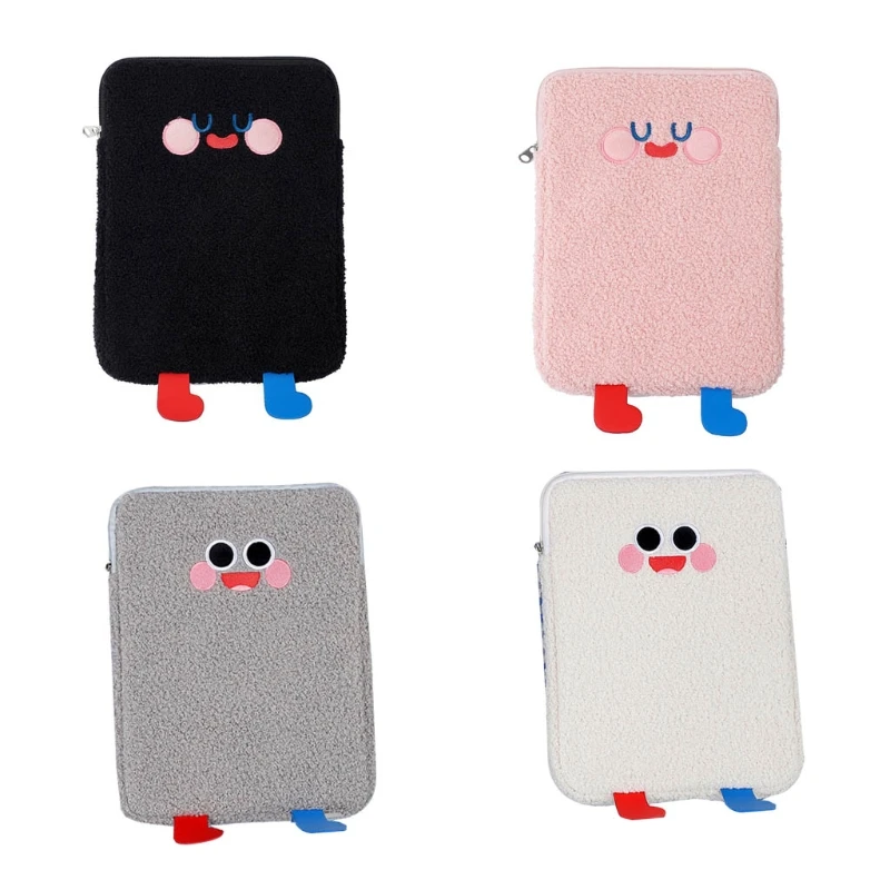 

Tablet Protect Pouch Bag Case Sleeve Cute Cartoon Plush Laptop Cover Pocket Organizer Portable Storage Supplies