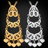 collare indian charm necklace for women jewelry wholesale goldsilver color heart rhinestone crystal pendant vintage p705