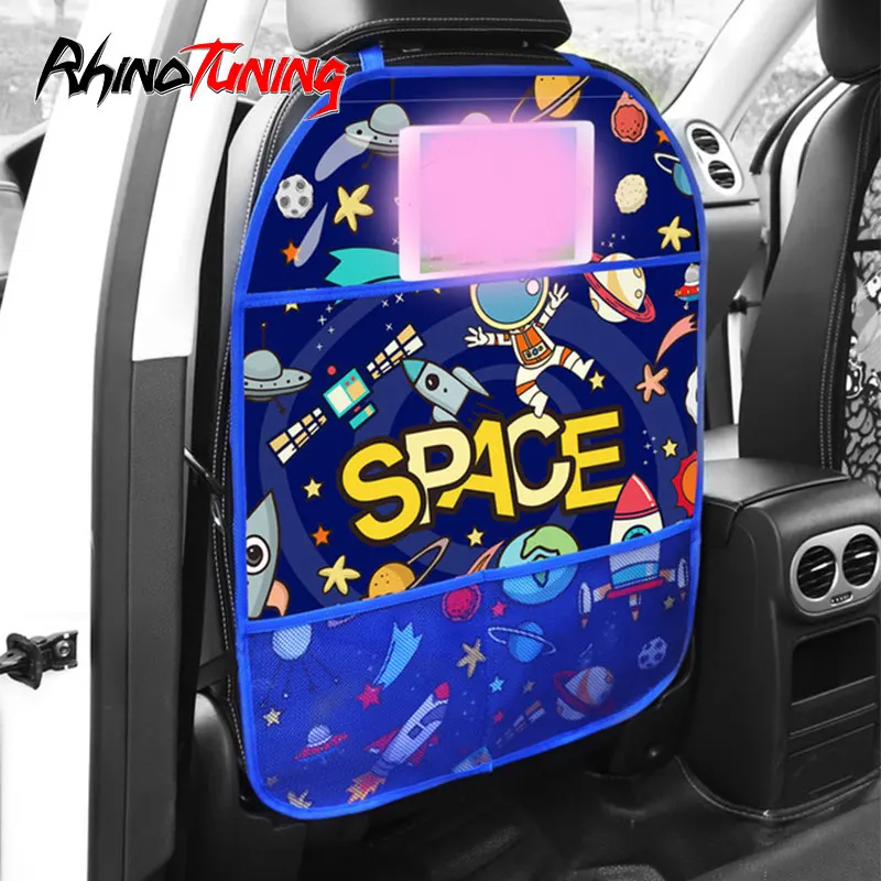 comprar 2 Pçs Dos Desenhos Animados Carro Anti-kick Esteira Protetor Capa Para O Assento Da Frente Automóvel Crianças Anti Sujeira Esteira à Prova Dwaterproof água Saco De Armazenamento Universal