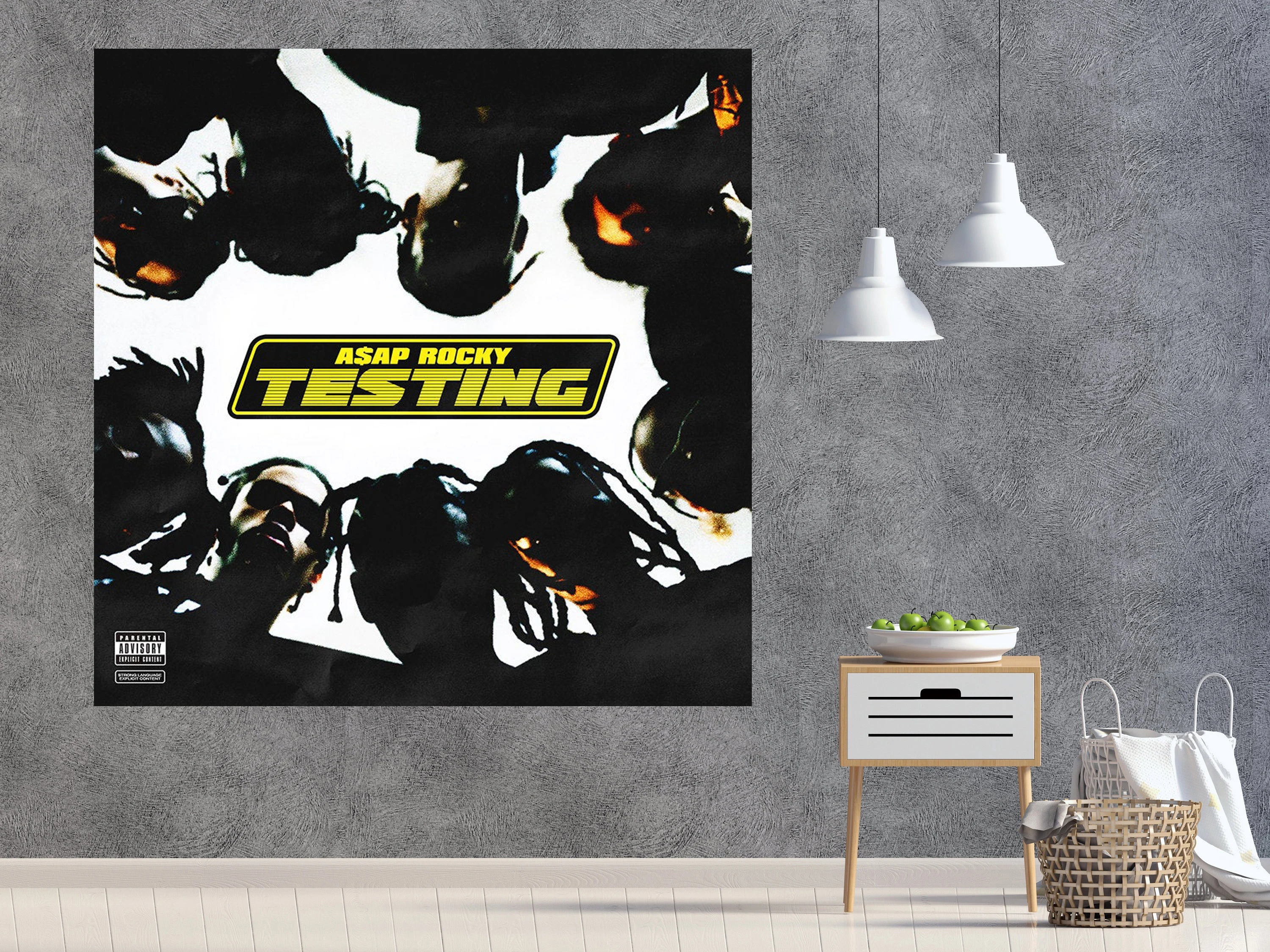 Плакат ASAP Rocky Testing Album Cover Music Art Print Canvas Pictures для гостиной, декора дома и офисных украшений.