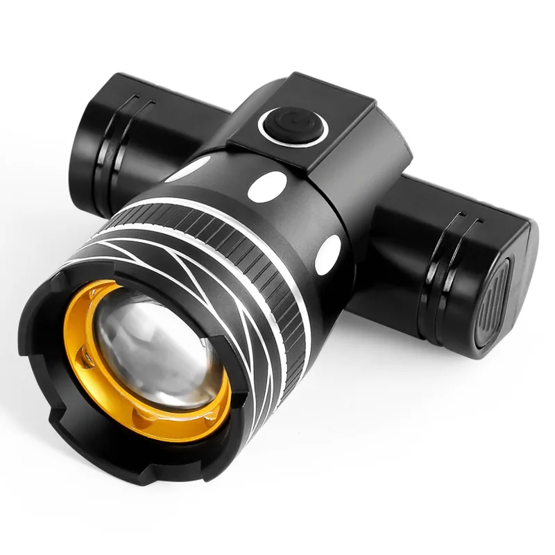 

LED Mountain Cycle Head Light Waterproof Rechargeable 300M Distance T6 LED MTB Bicycle Light Bike Front Rear Light Set with USB