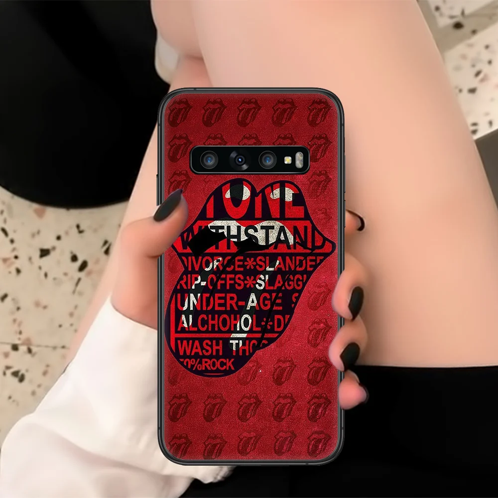 

The Rolling Stones Phone Case For Samsung Galaxy Note S 8 9 10 20 Plus E Lite Ultra Black black Prime Luxury Funda Fashion