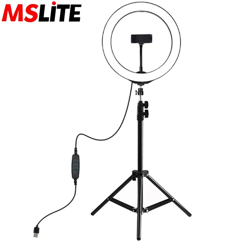 mobile phone live support 1.1m Tripod Mount + 10 inch 26cm LED Ring Vlogging Video Light Live Broadcast Kits