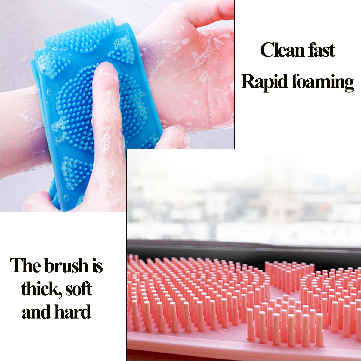 

Silicone Bath Body Brush Soft body Rub brush Body Exfoliating Massage For Shower Body Cleaning Bathroom Shower Strap
