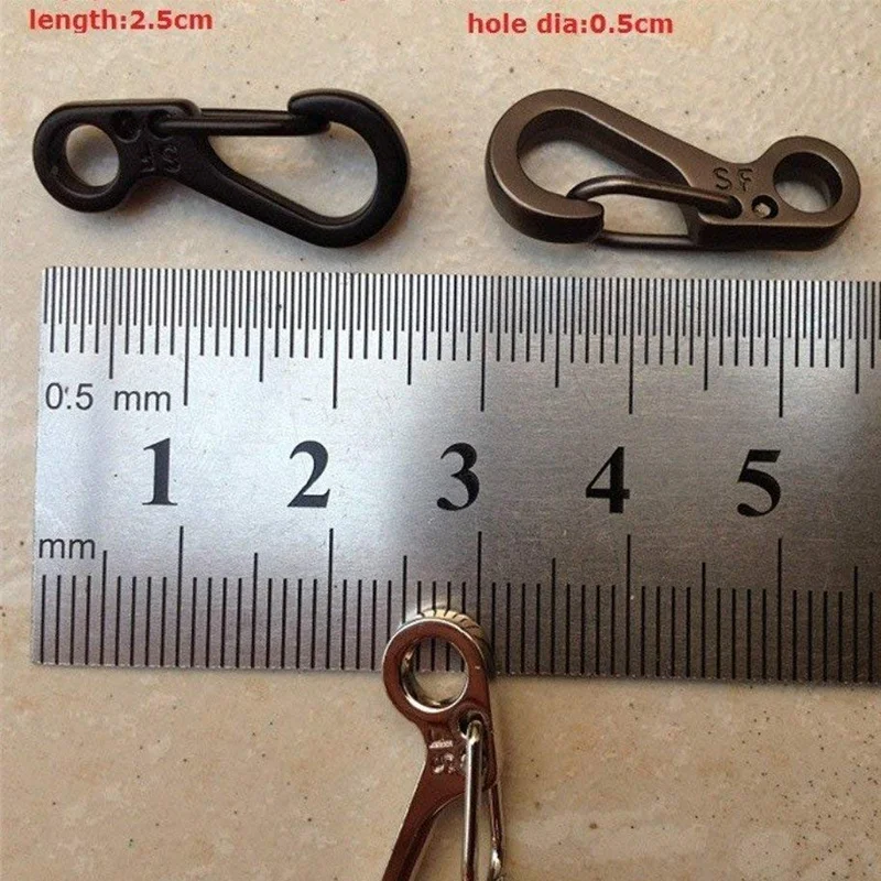 

12Pcs SF Spring Backpack Clasps EDC Keychain Carabiner with 12Pcs Cord Adjuster Tent Tensioners Rope Adjuster