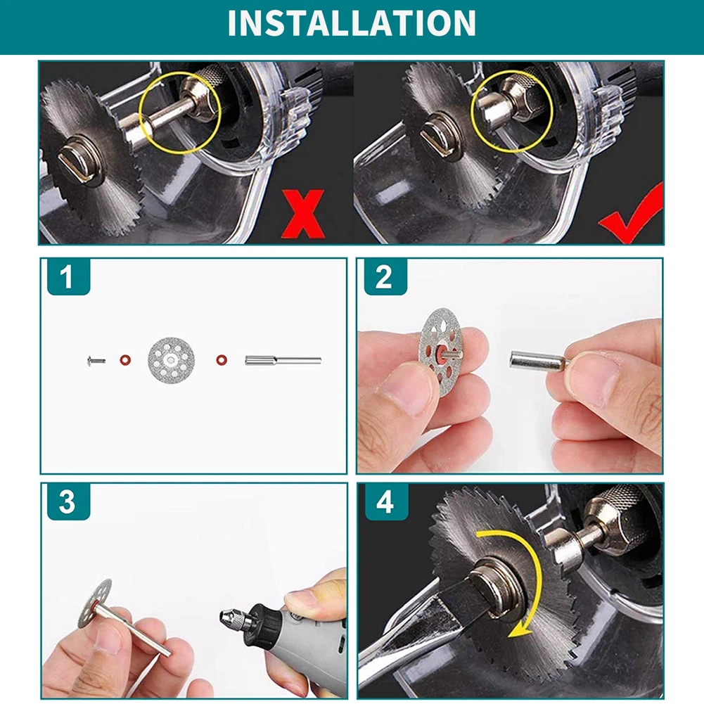 

60pcs Diamond Saw Blade Set HSS Mini Circular Saw Blade For Dremel Rotary Tools Resin Cut-Off Wheels Diamond Cutting DiscsNew