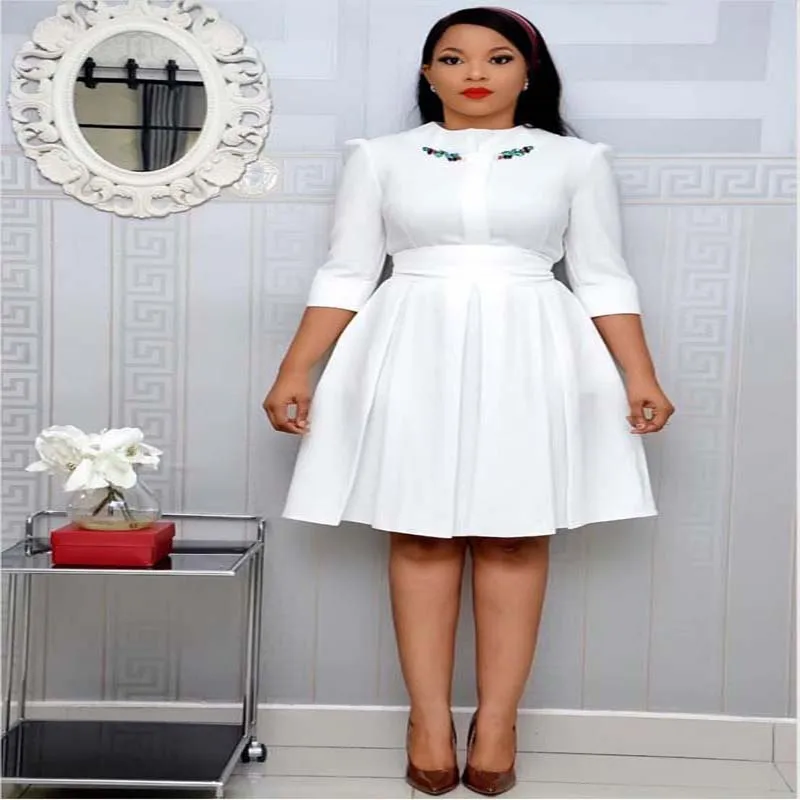 Элегантное плиссированное платье трапециевидной формы африканская одежда
