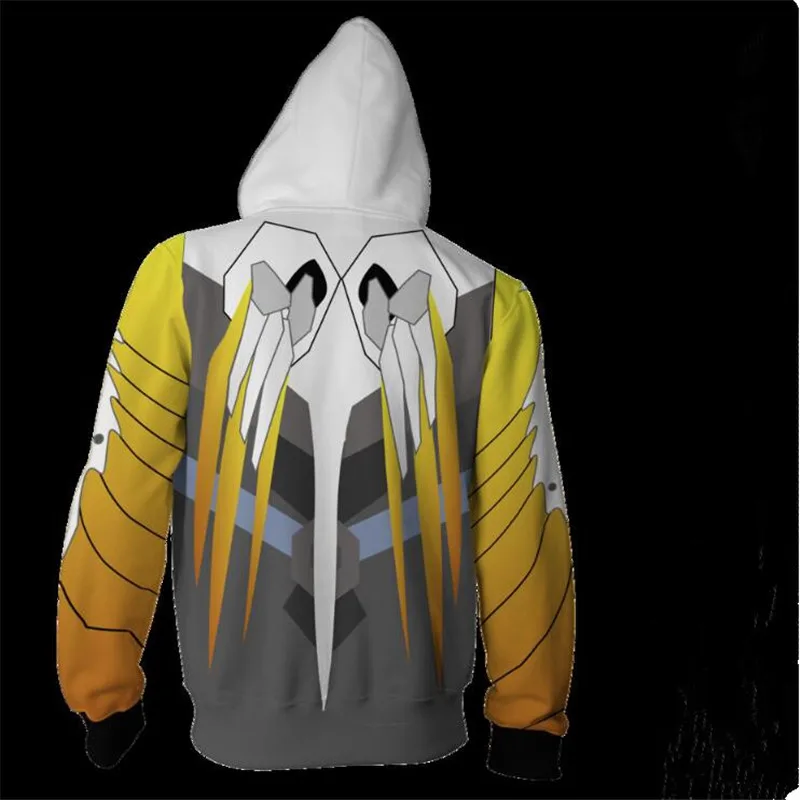 COSGOGO игра Косплэй ангела Циглер с застежкой молнией толстовка капюшоном для