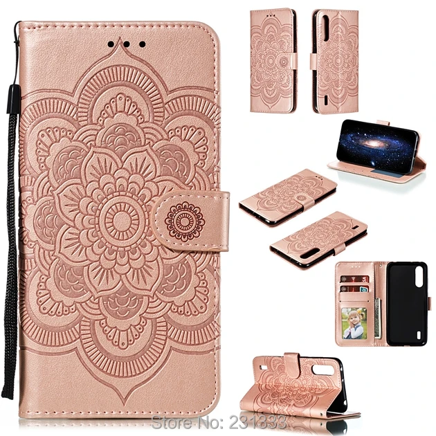 Mandala Flower Wallet Leather Pouch Case For Huawei Honor X9 PRO NOVA 5 MOTO ONE Strap Stand PU ID Card Skin Cover 50PCS | Мобильные