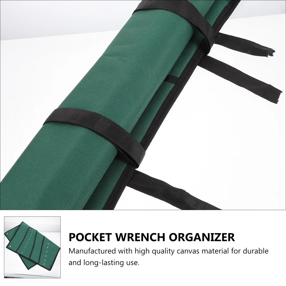 

Multi-functional Repair Kit Strap-on Canvas Tool Bag Thick Wrench Holder Bag
