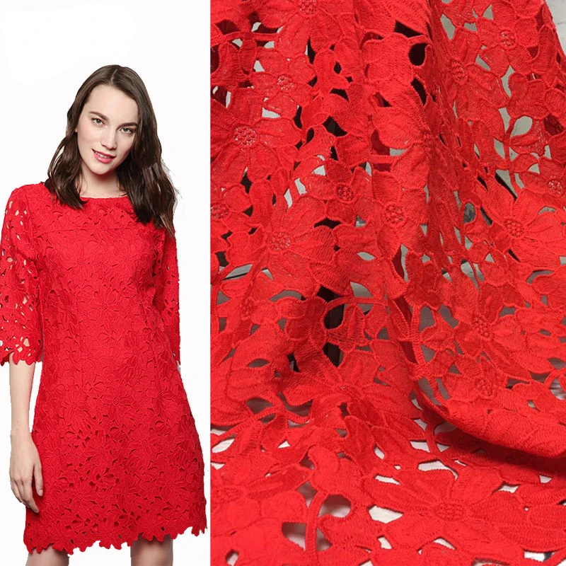 Брендовая Водорастворимая кружевная ткань из молочного шелка 4 цвета