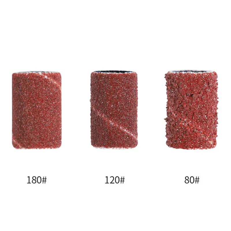 100 Pcs/Set 3 Sizes Nail Sanding Bands For Bit Manicure Pedicure UV Gel Replacement Remover Milling Cutter | Красота и здоровье