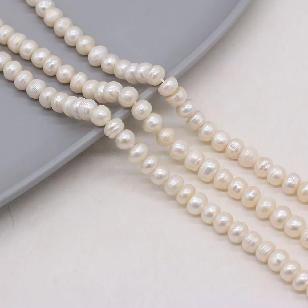 

Top Natural Freshwater Pearl Abacus Beads Spacer Loose Pearls Bead For Jewelry Making DIY Charm Bracelet Necklace Accessories