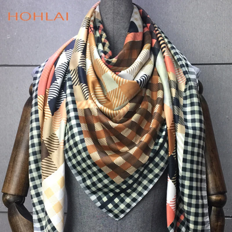 9 Twill Silk Square Scarf Spain Horse Print Neckerchief Original Design Euro Carriage Foulard Hijab Silk Shawls Wrap Female Scarf - Цвет: 9