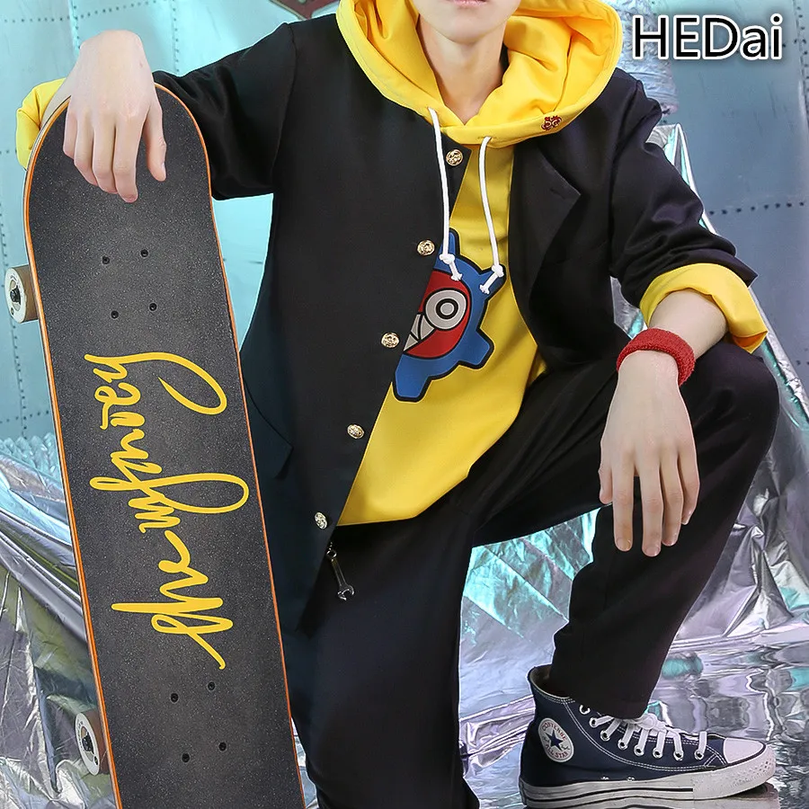 

Костюм для косплея из аниме «бесконечность», комплект из свитера, пальто, брюк и перчаток, одежда для рождества и боевых искусств, SK8