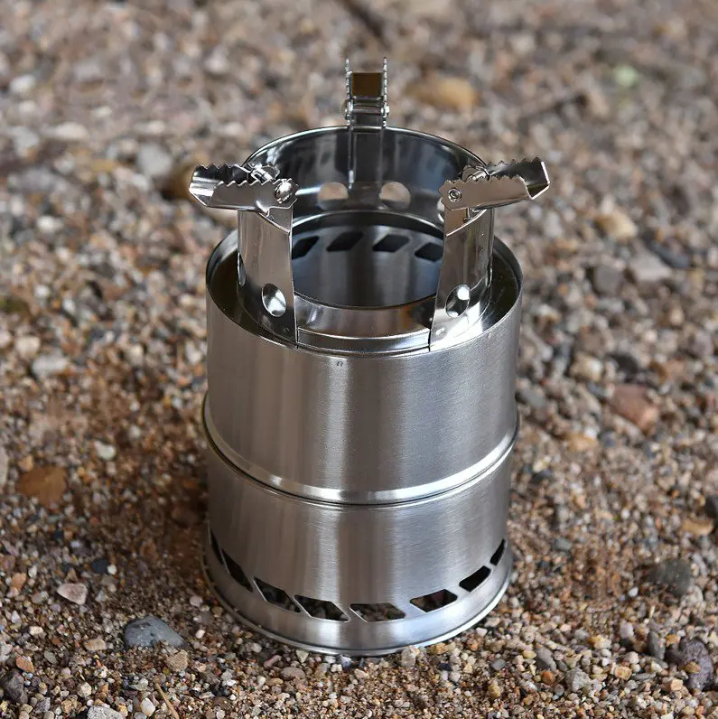 Новая ветрозащитная плита для кемпинга портативная дровяная из нержавеющей