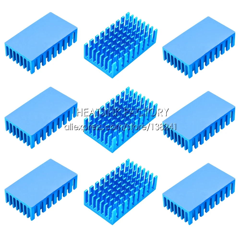 2 шт. алюминиевый радиатор для охлаждения электронных чипов 30 х20х10 мм