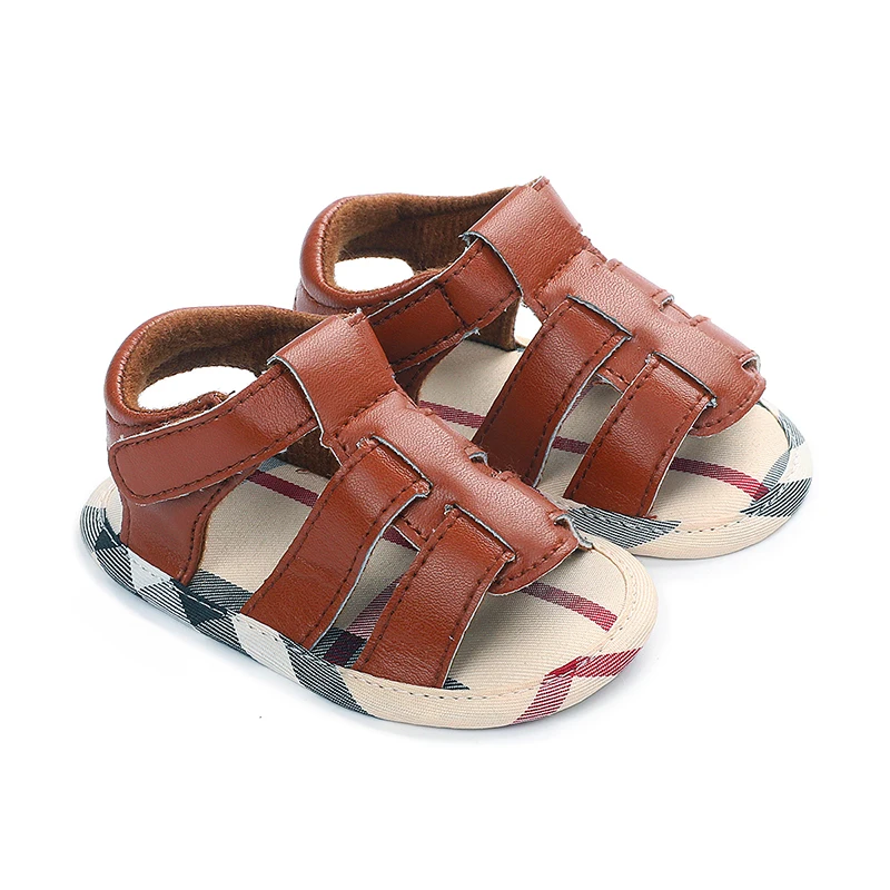 Мягкая подошва лето 2020 кожаная детская обувь Нескользящие дышащие сандалии для