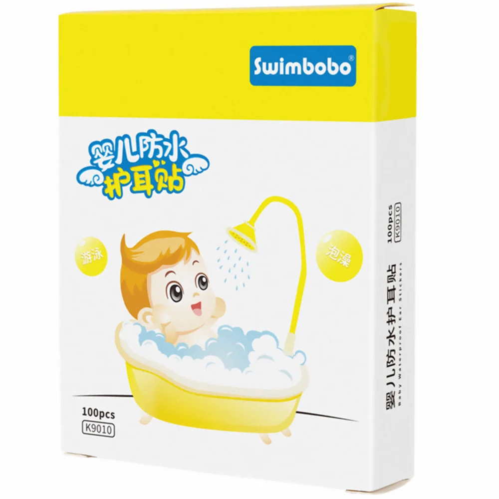 

1 Box of 100Pcs Infant Waterproof Ear Covers Swimming Ear Protector Ear Patch