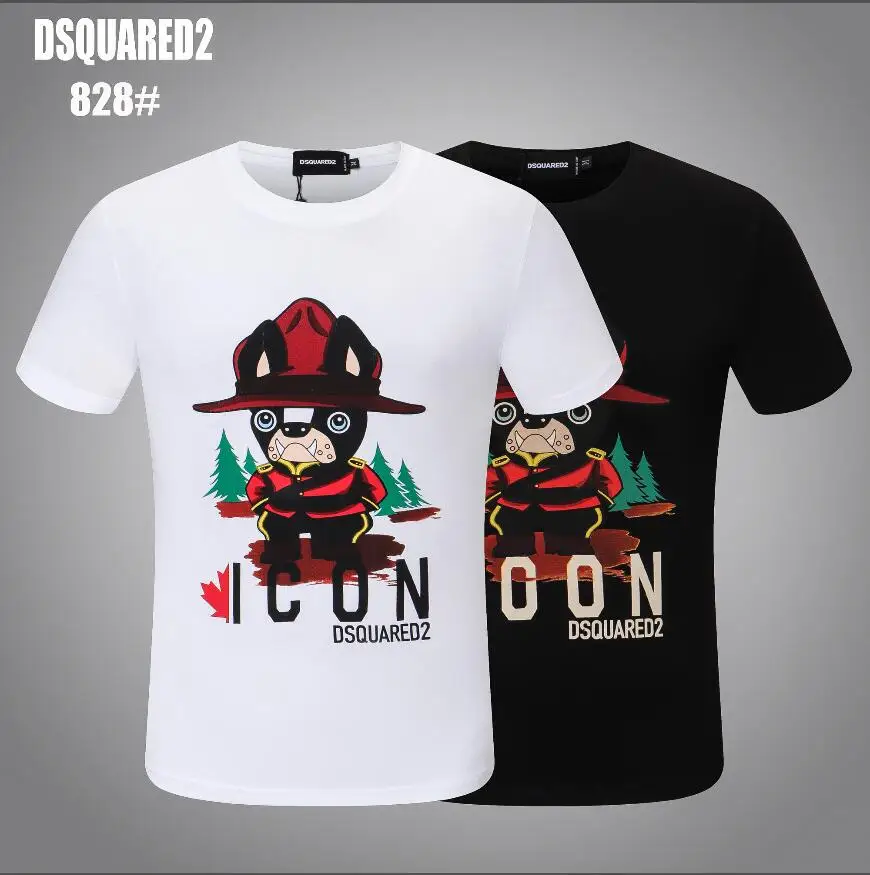 

Dsquared2 Hot 2021 new summer unisex cartoon logo printed casual T-shirt 828