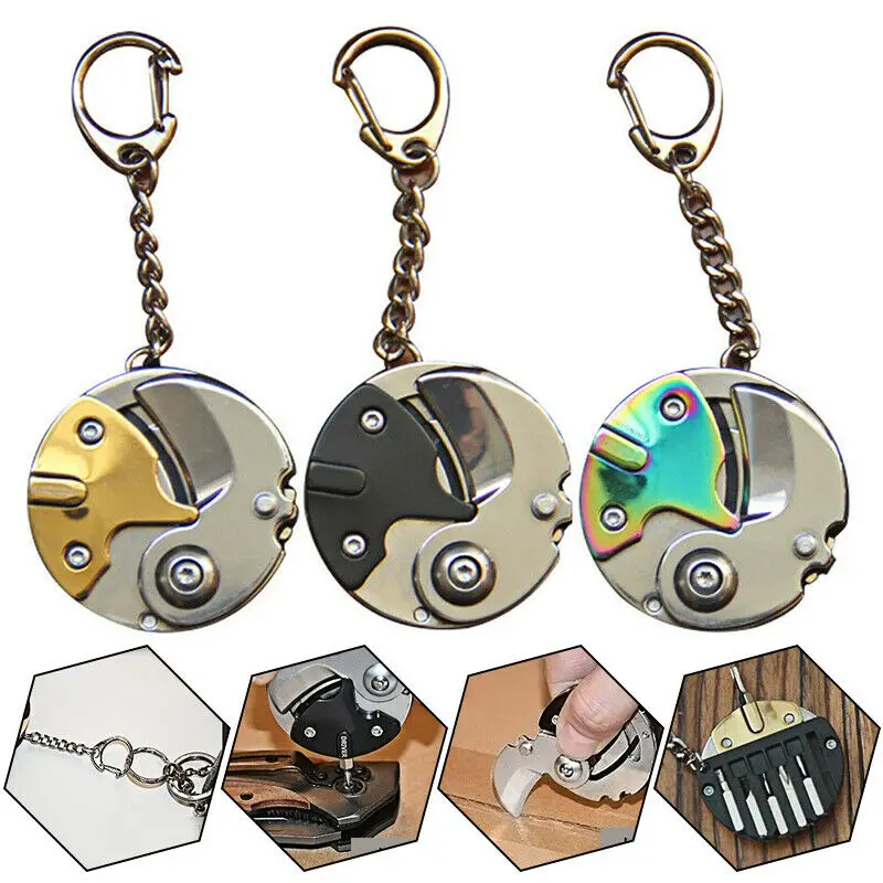 Складной многофункциональный нож для монет брелок мини-брелок карманный