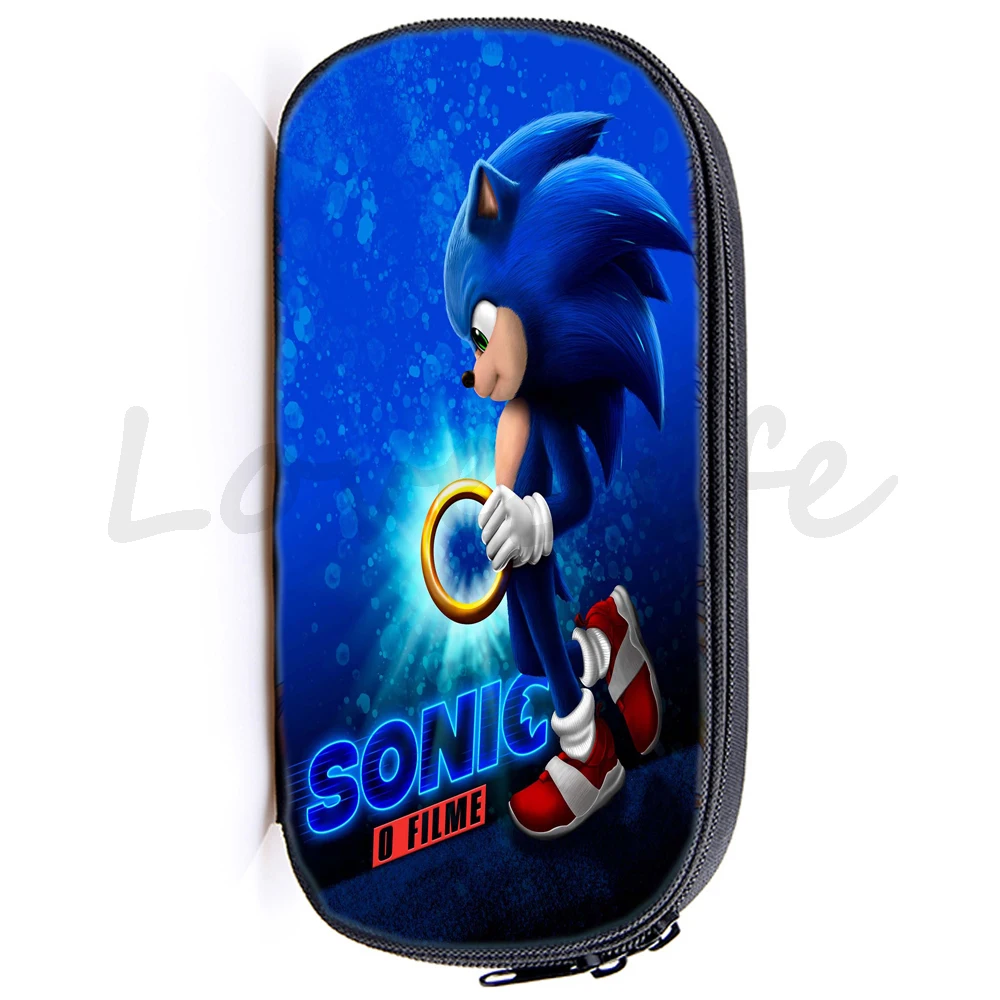 

New Sonic Pencil Case for Students Boys Girls Anime Stationery Bag School Supplies Kids Pencil Pouch Children Cartoon Pencil Bag