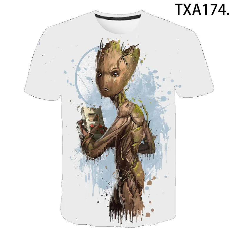 

2020 New Boy Girl Kids Groot Superhero Fashion Men Women Children 3D Printed T Shirt Summer Short Sleeve Casual Cool Tops