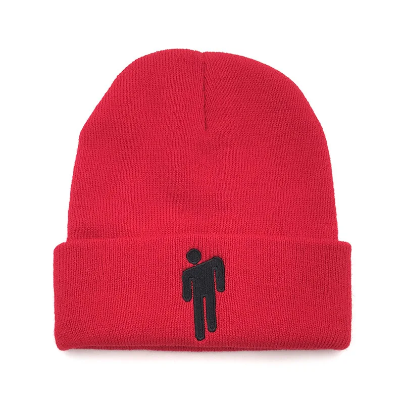 

New Winter Embroidered Knitted Hat Men's Pullover Cap Women's Hip Hop Caps Autumn Thermal Skiing Beanies Couple Wool Hats Rapper