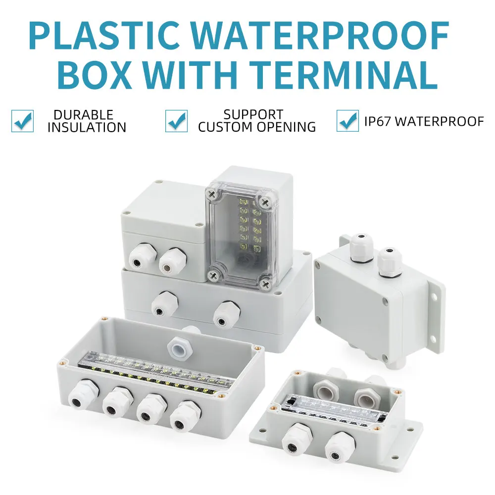 Коробка Клеммная пластиковая для бытового мониторинга блок питания терминал