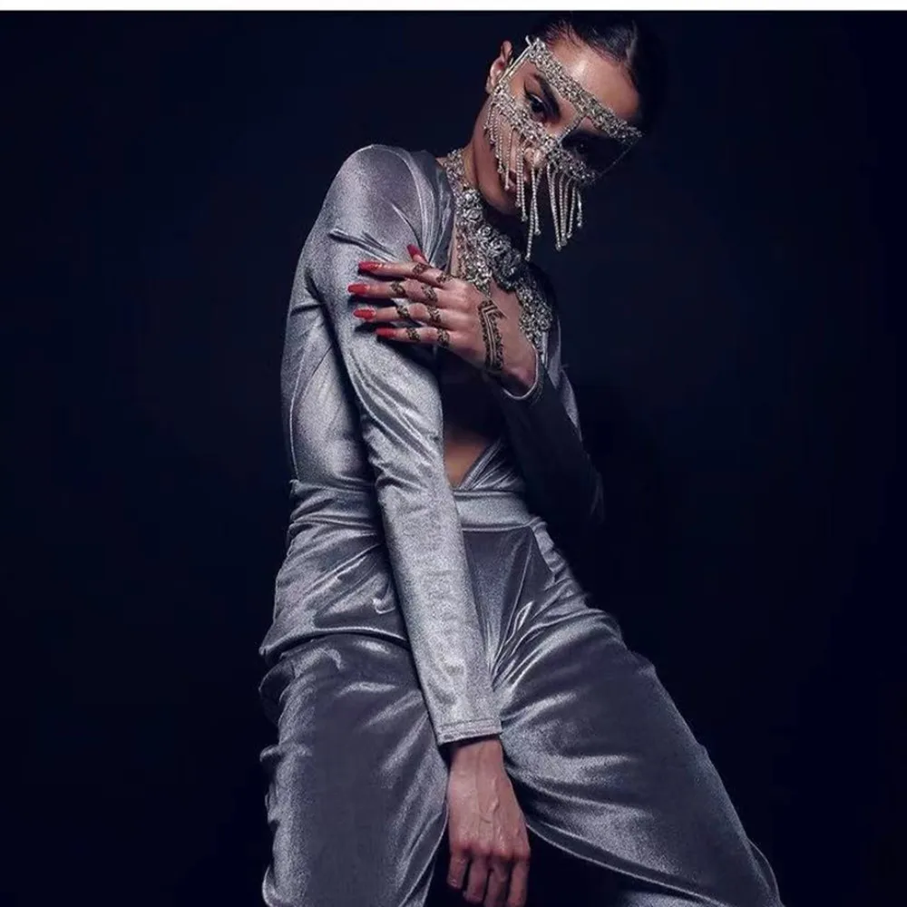 2021 Роскошные Полные Стразы Маска с бахромой маскарадные украшения для лица